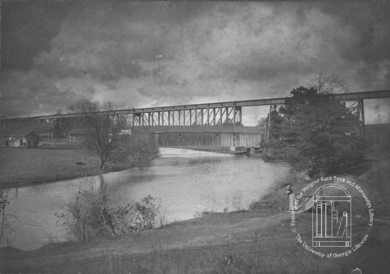 Seaboard Trestle & Covered Bridge. ca. 1890's. Negative # 386