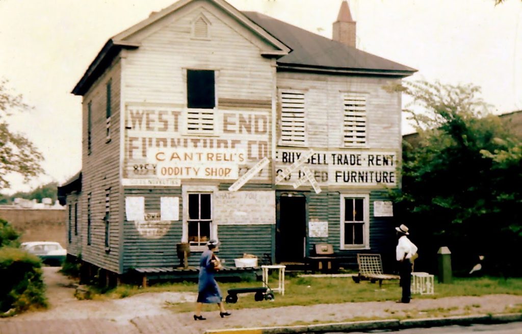 C.E. Cantrell's store next to the post office in West End around 1959.