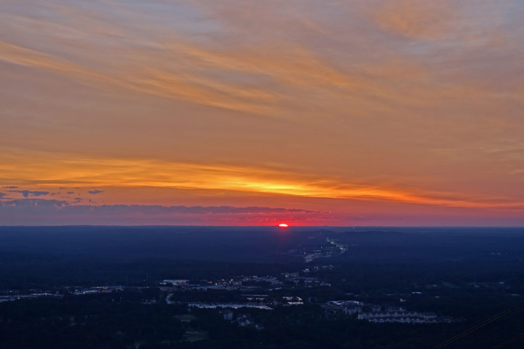 Sunrise August 17, 2017 from Stone Mountain