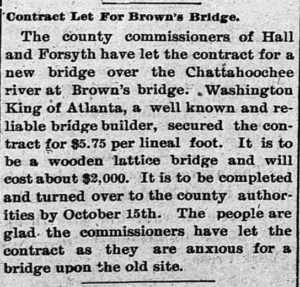 Brown's Bridge-W.W. King-11-23-1900-The Georgia Cracker