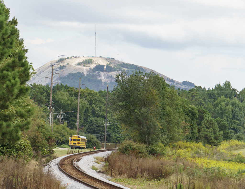 View of Stone Mountain from East Ponce de Leon Avenue